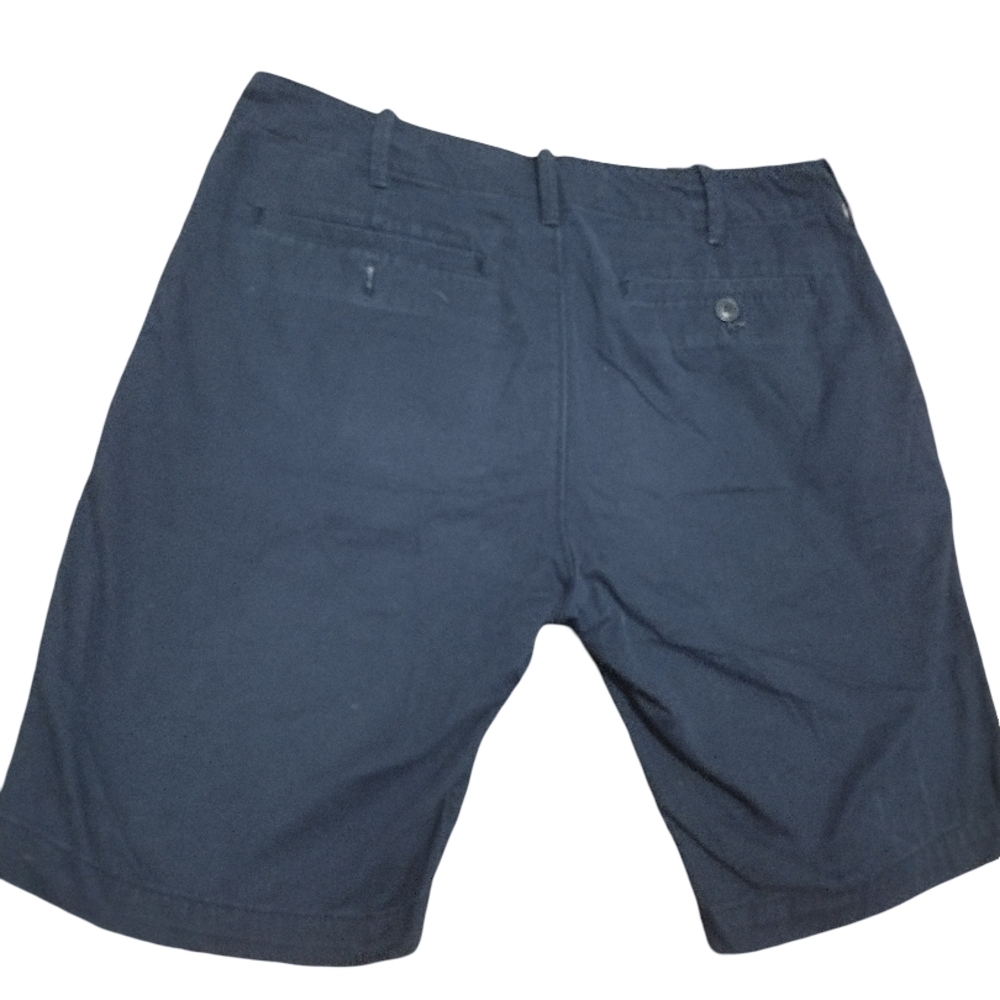 Express Men's Dark Blue Flat Front Shorts - Picture 2 of 4